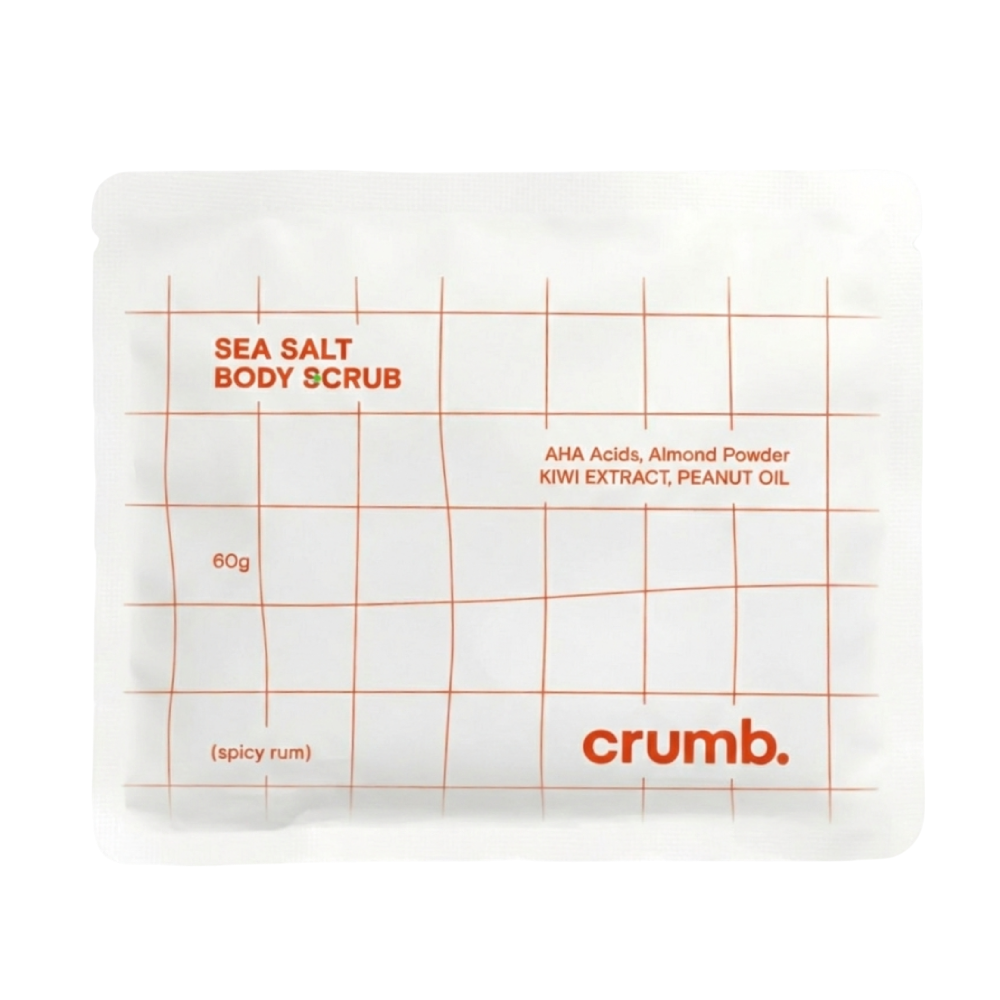 CRUMB. Spicy Rum Body Scrub 1х60g - Сольовий скраб для тіла з AHA-кислотами (travel format)